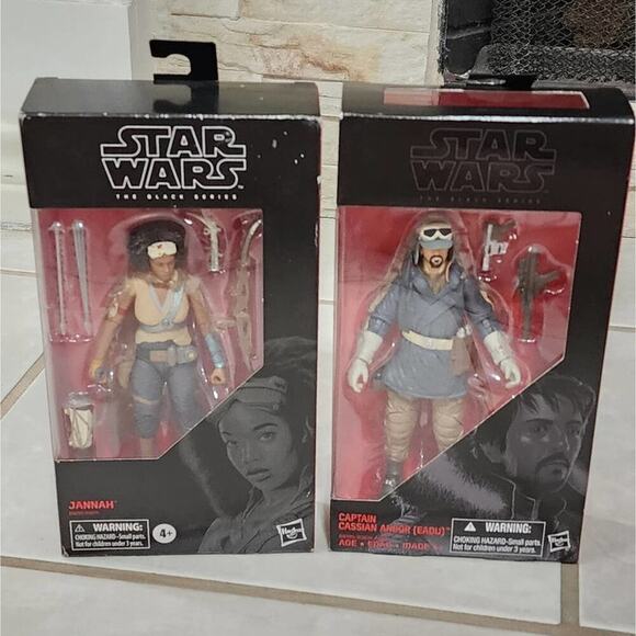 HASBRO STAR WARS THE BLACK SERIES THE Captain Cassian Andor and JANNAH Bundle 2 - Picture 1 of 9